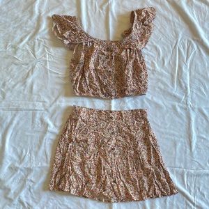 Two piece floral dress